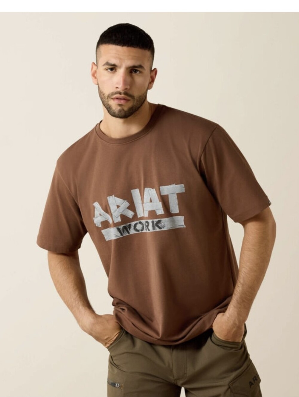 Ariat Pinecone Brown Short Sleeve Logo Tee